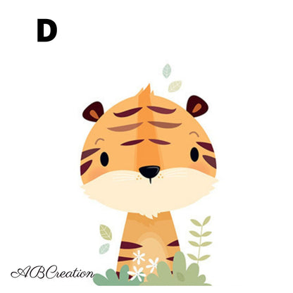 affiche tigre façon dessin animé