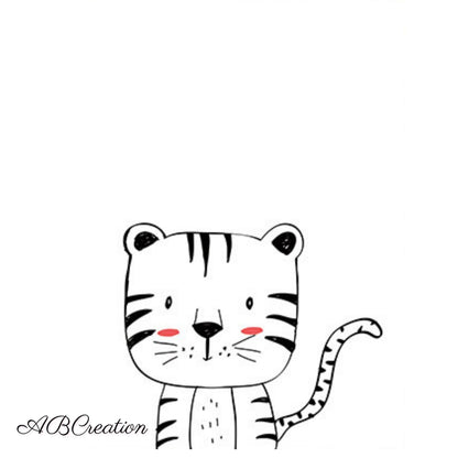 affiche tigre thème blanc