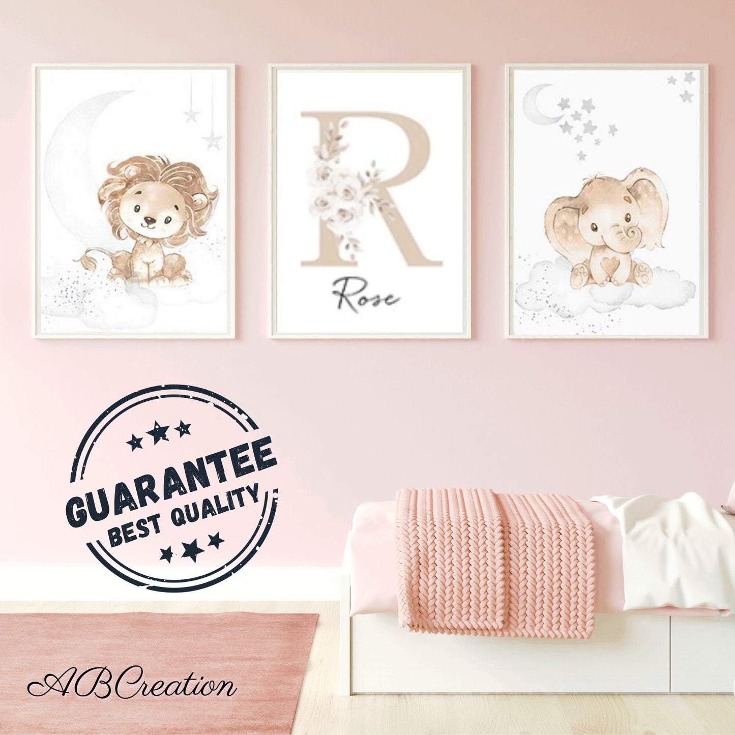 Neutrale Wanddekoration für Babyzimmer