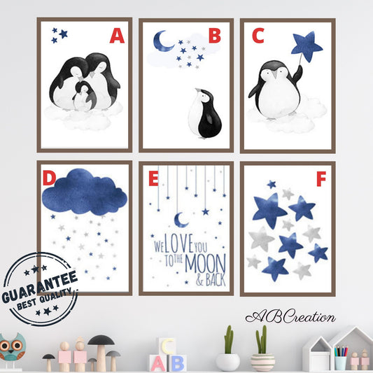 Poster Pinguin Babyzimmerdekoration