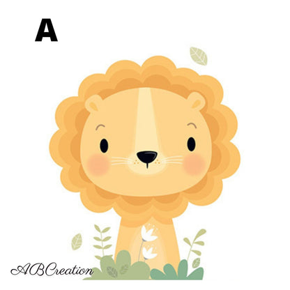 affiche lion façon dessin animé