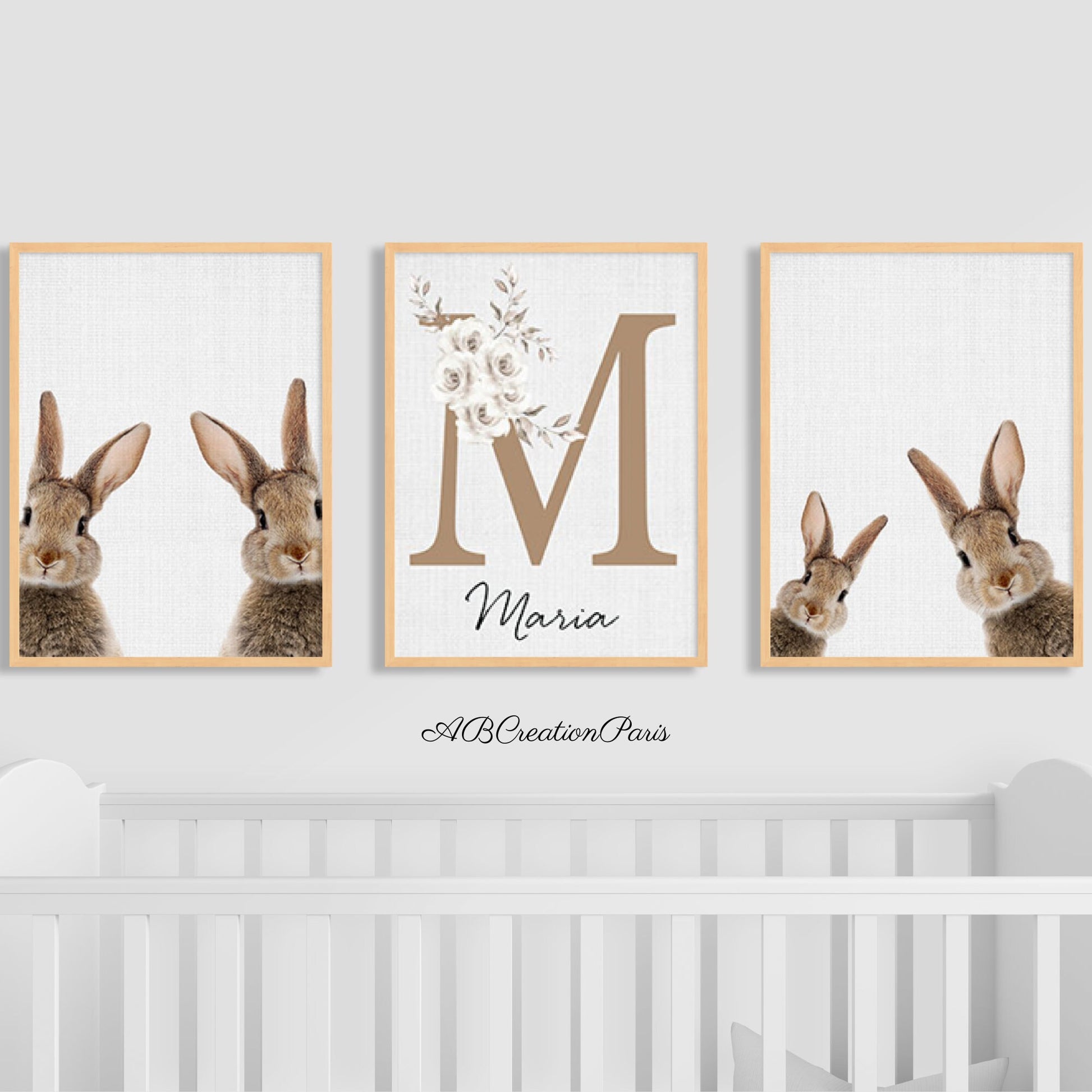 affiche lapin chambre bebe